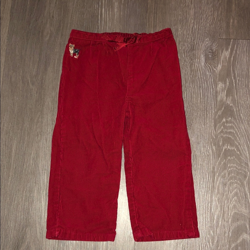 Ralph Lauren Toddler Red Corduroy Pants